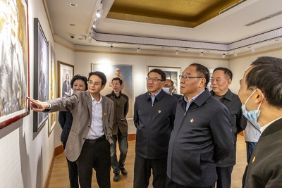 安庆：“红廉文化润宜城 同心喜迎二十大” 书画展开幕