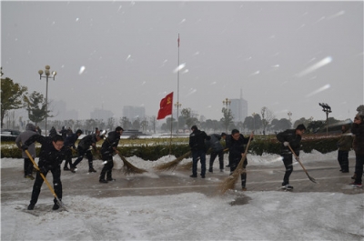 【镜头】除雪在行动  暖流在涌动