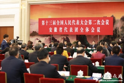 安徽代表团全体会议对媒体开放