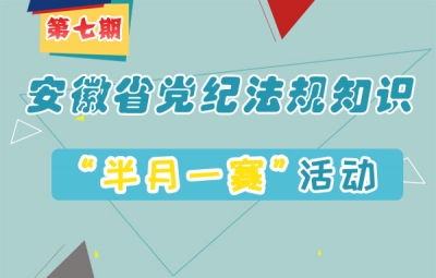 @全省党员干部，安徽省党纪法规知识“半月一赛”第7期来啦！