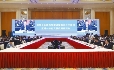 中央企业助力安徽省实施长江三角洲区域一体化发展战略座谈会在合肥举行