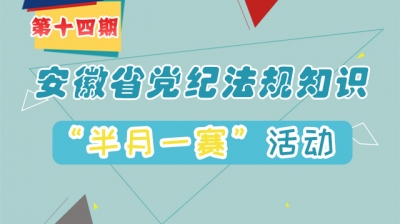 @全省党员干部，安徽省党纪法规知识“半月一赛”第14期来啦！