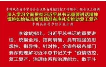 李锦斌：慎终如始抗击疫情 精准有序扎实推动复工复产