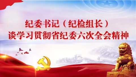 开启新征程 担当新使命 展现新作为——纪委书记（纪检组长）谈学习贯彻六次全会精神