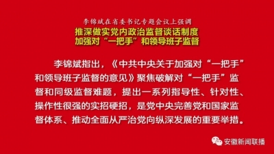 李锦斌主持召开省委书记专题会议