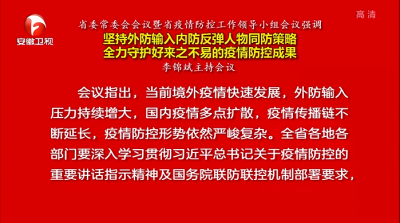 坚持外防输入内防反弹人物同防策略 全力守护好来之不易的疫情防控成果