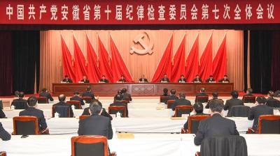 安徽省第十届纪律检查委员会第七次全体会议召开