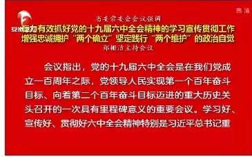 省委常委会召开会议 研究部署学习宣传贯彻党的十九届六中全会精神