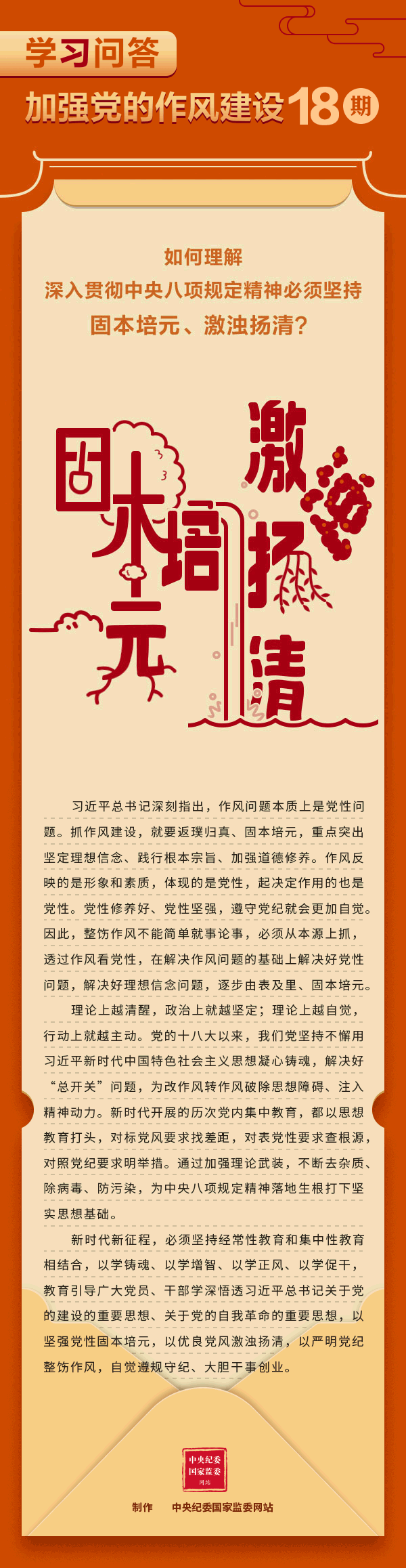 学习问答•加强党的作风建设⑱如何理解深入贯彻中央八项规定精神必须坚持固本培元、激浊扬清？