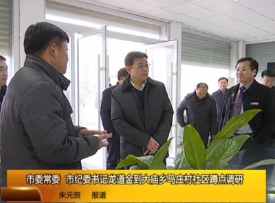 市委常委,市纪委书记龙道金到大庙乡马庄社区蹲点调研