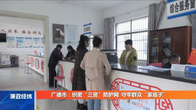 【集中整治在行动】广德市：织密“三资”防护网 守牢群众“家底子”