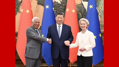 习近平会见欧洲理事会主席科斯塔、欧盟委员会主席冯德莱恩