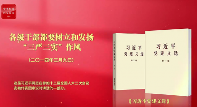 学习进行时·深入学习贯彻习近平党建思想丨各级干部都要树立和发扬“三严三实”作风